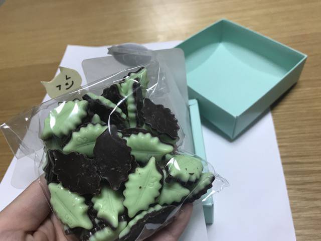 １００ｇたっぷりのミントチョコレート